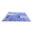 thumbnail image 2 of Ahgly Company Machine Washable Indoor Rectangle Patchwork Blue Transitional Area Rugs, 7' x 9', 2 of 4