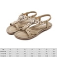 thumbnail image 2 of Zapatos bohemios para caminar zapatos de verano con flores de diamantes de imitación sólidos para mujeres y niñas, 2 of 9