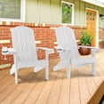 thumbnail image 2 of Sonerlic 1Peak Outdoor Patio HIPS Adirondack Chair with Cupholder for Garden,Lawn and Backyard,White, 2 of 8
