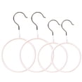 thumbnail image 1 of FRCOLOR scarf rack Stainless Steel Scarf Rack with Smooth Silicone Rings for Home Use White 4pcs,9.06"X4.72"X0.39", 1 of 5
