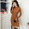 thumbnail image 3 of Robe Mi-Longue à Col Roulé Automne et Hiver, Robe Ajustée pour Femmes, 3 of 3
