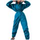 thumbnail image 1 of Gibobby pantalones siameses color liso Sudadera con capucha informal de cintura delgada de manga larga para niña, chaqueta con cordón y cremallera, ropa de abrigo, chándal de (Azul， M), 1 of 5