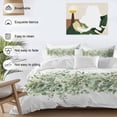 thumbnail image 4 of Sage Green Eucalyptus Leaves Duvet Cover Set, Spring Summer Botanical Floral Soft Duvet Cover Full Size Bedding Set 4 Pieces, 1 Quiltcover and 2 Pillowcases with Zipper, 1 Bed Sheet for All Seasons, 4 of 9
