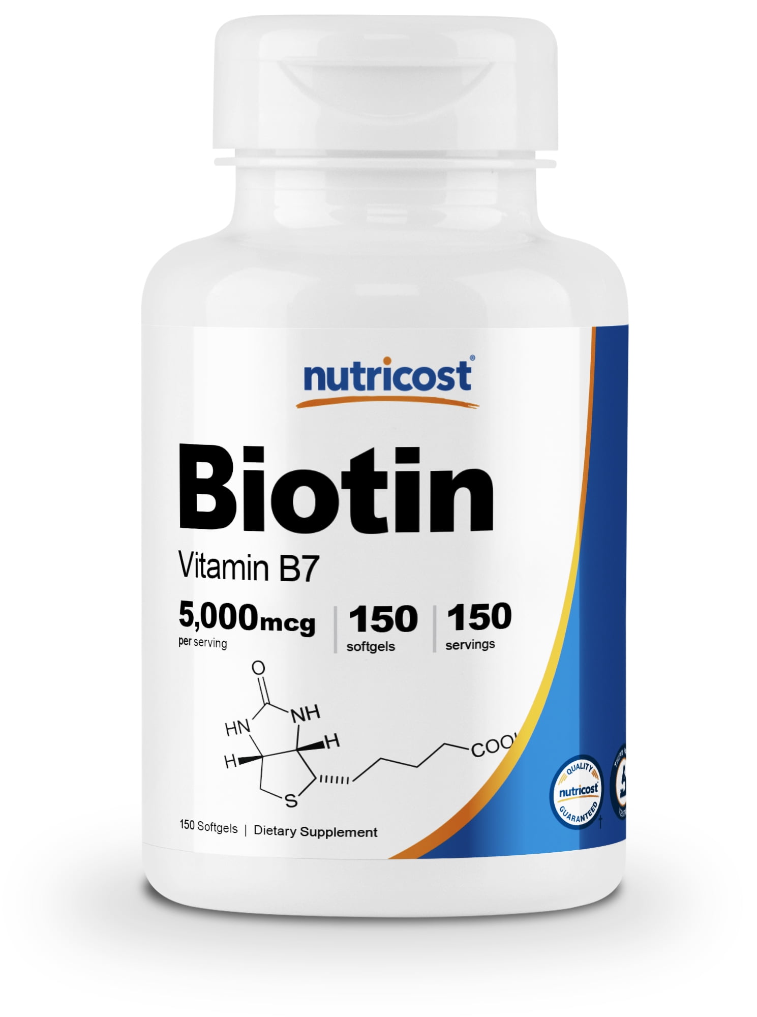 Nutricost Biotin (5,000mcg) with Virgin Organic Coconut Oil 150