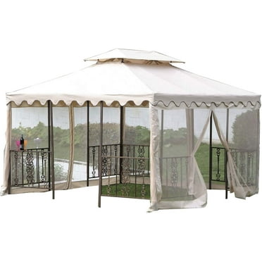 12 x 12 Scalloped Gazebo Replacement Canopy Top Cover - RipLock 350