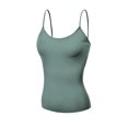 thumbnail image 2 of Basic Women Camisole Cami Built-In Shelf Bra Adjst Strap Tank Top - Junior Size, 2 of 6