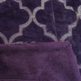 thumbnail image 4 of Home Soft Things Ogee Tatami Faux Fur Throw & Pillow Cover Combo Set - Blackberry - 50" x 60"/18" x 18", 4 of 7