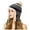 Navy, variant on Winter Hat for Women Warm Earmuffs Thick Knit Pattern Cap Fleece Lined Bean1e Pompom Hat for Outdoor Snowy Weather Beige
