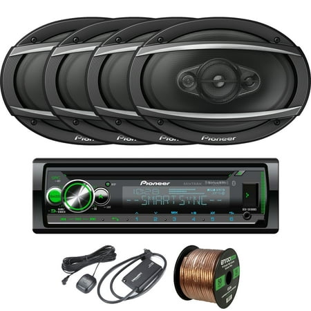 Pioneer DEH-S6100BS CD/Bluetooth SiriusXM Ready Single-DIN Receiver, 4 x 6x9