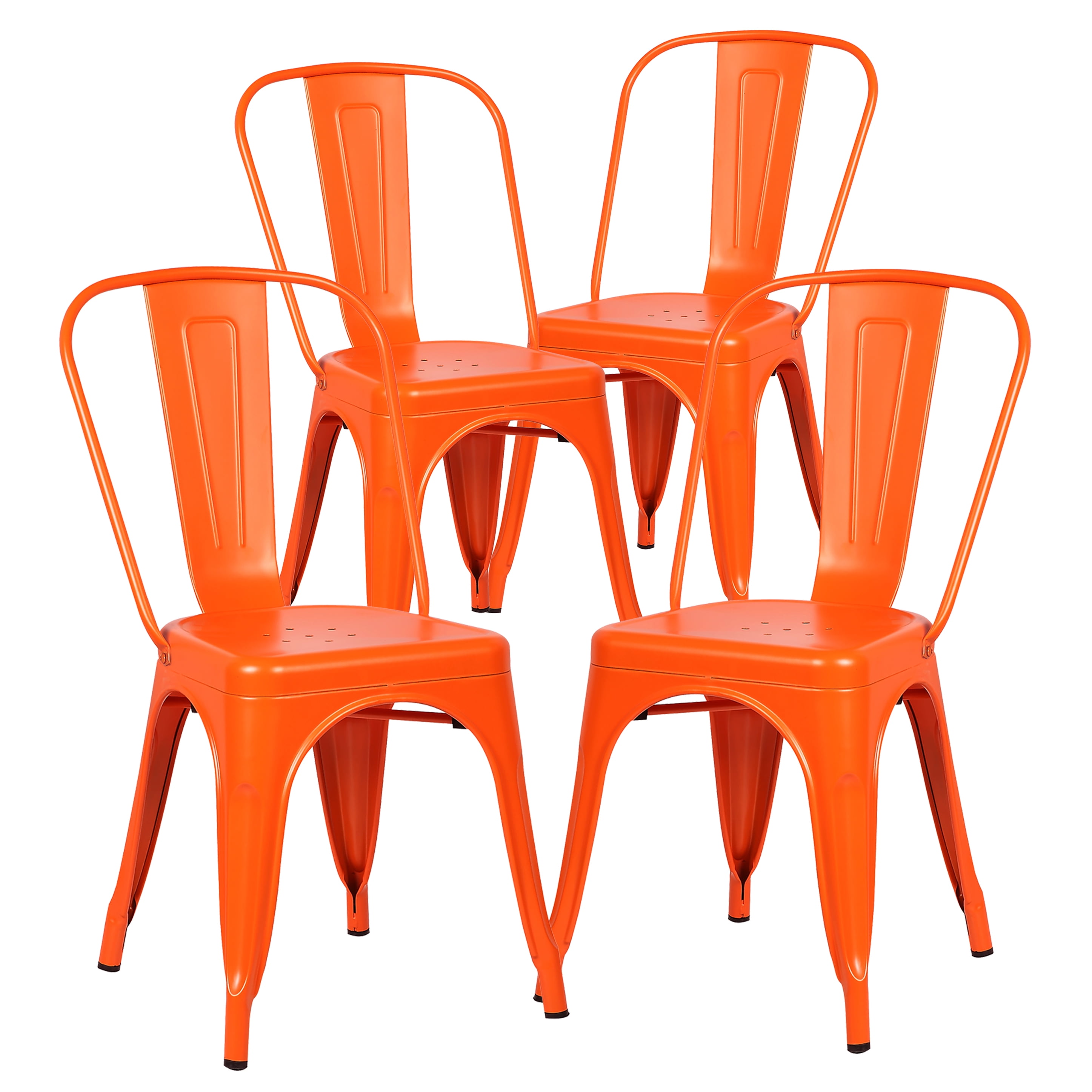 Edgemod Trattoria Side Chair in Orange (Set of 4)