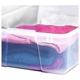 thumbnail image 5 of HeSLehs 28 Quart Stackable Storage Bins, Organizer Containers with Snap Lids and Handles, Clear (2 Pack), 5 of 9