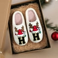 thumbnail image 3 of Christmas Slippers House Shoes for Women Fluffy Soft Cozy Bedroom Cartoon Plush Cute Slippers for Indoor Outdoor Use, 3 of 3