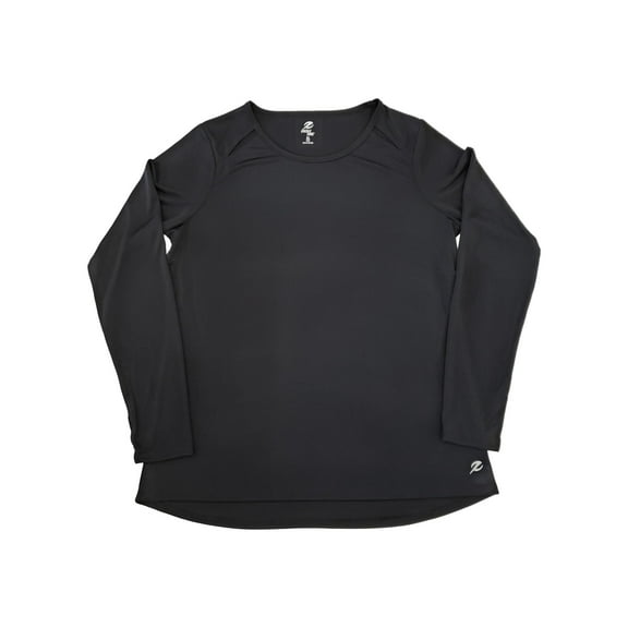 Womens Black Moisture Wicking Lightweight Long Sleeve Work Out Top XL (16)