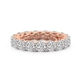 thumbnail image 2 of Round Shape Lab Grown Diamond Meadow Crisscross Eternity Ring For Women | 2 Carat IGI Certified 14K Rose Gold | FG-VS Quality Friendly Diamonds Eternity Ring Size 7, 2 of 5