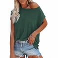 thumbnail image 2 of aidice T Shirts for Women Summer Round Neck Short Sleeve Basic Tops Loose Comfy Casual Shirts with Pockets, 2 of 6
