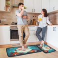 thumbnail image 6 of GZHJMY Kitchen Rug Set of 2, Cute Santa Claus Cushioned Anti-Fatigue Kitchen Mat Non Slip Washable Floor Mat Comfort Standing Mats for Office, Home, Laundry Room Carpet Runner, 6 of 7