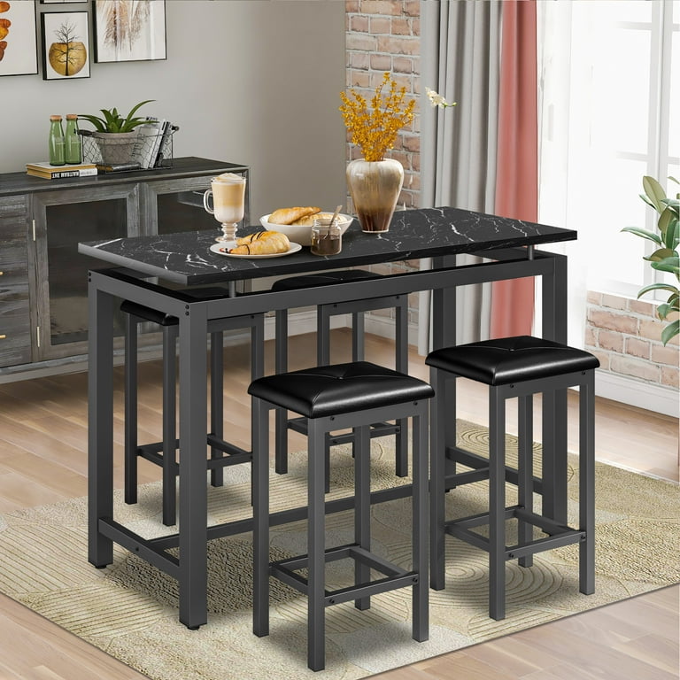 Faux marble bar height table hot sale