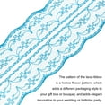 thumbnail image 4 of Uxcell 1.8" Wide 11 Yard Lace Ribbon Floral Pattern Light Blue Lace Trim Ribbon for Gift Wrapping, Wedding Decor, 4 of 6