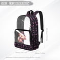 thumbnail image 7 of Xoenoiee Axolotl Guitar Music Note Print Backpack for Kids Girls PVC Transparent Clear Bookbag with Adjustable Straps, Large Capacity See Through School Bag for Preschool Elementary Kindergarten, 7 of 7