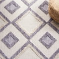 thumbnail image 6 of SAFAVIEH Marrakesh Ezra Diamond Polyester Area Rug, Ivory/Grey, 5'3" x 7'6", 6 of 8