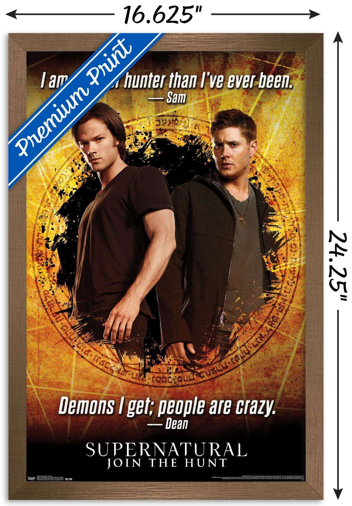 Supernatural - Quotes Wall Poster, 14.725" x 22.375", Framed