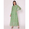 thumbnail image 6 of DressBerry Women's Printed Floor Length Georgette Dress Puff Sleeves Tiered Summer Wear Flared Maxi Dress, 6 of 7