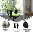 thumbnail image 6 of BizChair Mid-Back Green Mesh Multifunction Executive Swivel Ergonomic Office Chair with Adjustable Arms and Transparent Roller Wheels, 6 of 9