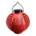 thumbnail image 2 of Linternas solares colgantes, luces solares de estilo Retro con asa, luces solares de jardín de Navidad para exteriores, decoración para patio, valla Rojo Salvador Luces de linterna colgantes, 2 of 6