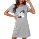 thumbnail image 1 of Camisón corto de talla grande para mujer, camisón de manga corta con estampado en el pecho, camisón corto, 1 of 4