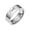 Silver#6, variant on Black Plated Titanium Wedding Band, "I Love You", Comfort Fit Ring, Titanium,Black#13