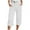 Z01-White, variant on TTUHYWXI Summer Capris for Women Cotton Linen Pants Casual 2025 Loose Comfy Trendy Elastic Waist Cropped Trouser Beach Clothes (Beige, XL)