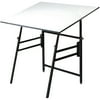 Alvin Table Black Base White Top 36" x 48"