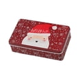 thumbnail image 4 of Caja de lata de caramelos,Contenedor de almacenamiento de caja de dulces decorativo,Caja de regalo para ,caja de azúcar,decoración navideña,Contenedor para Papá Noel rojo oscuro, 4 of 8