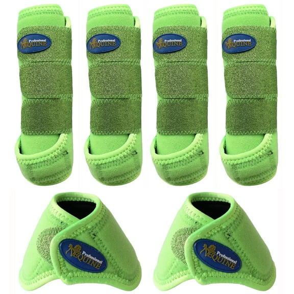 Horse  Medium 4-Pack Professional Equine Sports Medicine Splint Bell Boots 4142D