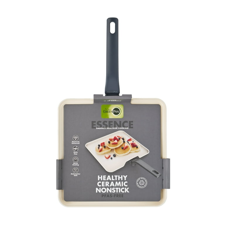 GreenPan Essence 11″ Ceramic Nonstick Griddle, Dishwasher Safe