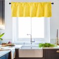 thumbnail image 3 of Yellow Kitchen Curtains 36 Inch Length Sets with Valance, 3 Piece Rod pocket Thermal Insulated Room Darkening Blackout Curtains For Kitchen, Bedroom And Bath Room(52X18+26X36 Inch, Yellow,3 Pieces), 3 of 6
