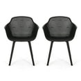 thumbnail image 2 of Christopher Knight Home Lotus Outdoor Modern Dining Chairs (Set of 2) by  Black 24.00" W x 20.50" L x 32.20" H, 2 of 5