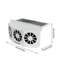 thumbnail image 3 of 3 Hole Solar Car Exhaust Fan Embedded No Peculiar Smell Low Consumption Solar Powered Car Ventilator Front/Rear Window Radiator White, 3 of 9