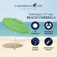 thumbnail image 3 of Caribbean Joe 7ft Tilting Double Canopy Beach Umbrella with Case, 3 of 6