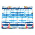 thumbnail image 7 of Yayeee Kitchen Curtains Tier Pair Light Filtering 27"x36" Rod Pocket Short Cafe Window Panel, Yellow Sailboats, 7 of 7