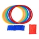 thumbnail image 2 of 10 piezas de aros de rayuela, juego de lanzamiento de pufs divertido para niños y niñas, entrenamiento de agilidad creativo, juego de salto de aros de 28 centímetros, 2 of 8