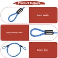 thumbnail image 4 of Cable de Seguridad Uxcell con Asas [2Pcs] - 3.28ft / 39.4 Pulgadas Cable de Seguridad para Candado de Equipaje de Acero Inoxidable para Bicicletas y Equipaje - [Azul], 4 of 6