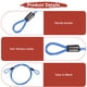 thumbnail image 4 of Cable de Seguridad Uxcell con Asas [2Pcs] - 3.28ft / 39.4 Pulgadas Cable de Seguridad para Candado de Equipaje de Acero Inoxidable para Bicicletas y Equipaje - [Azul], 4 of 6