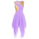 thumbnail image 1 of yrsZX Vestido de Danza de alabanza para Mujer Túnica Falda Fluida Irregular Sin Mangas Adoración Traje de Danza lírica litúrgica Etiqueta M Púrpura Claro, 1 of 1