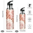 thumbnail image 2 of Roses Pink Sports Water Bottle with Straw Lid Insulated Stainless Steel Leak Proof BPA Free Thermal Mug with Handle for Gym Yoga Cycling Camping, 2 of 8
