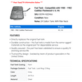 thumbnail image 2 of Fuel Tank - Compatible with 1980 - 1982 Cadillac Fleetwood 4.1L V6 1981, 2 of 2