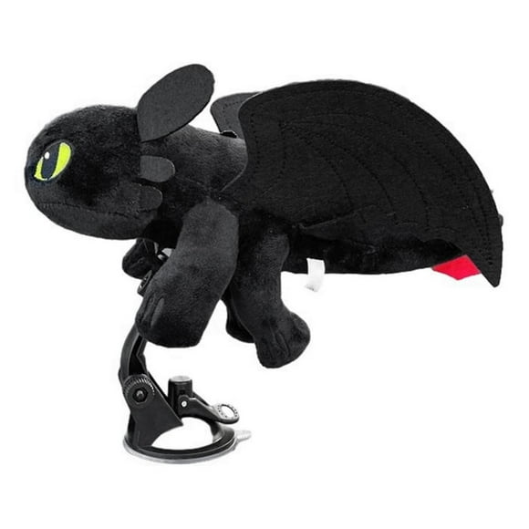How to Train Your Dragon Toothless Little Flying Dragon Doll Trim for Car Motorcycle Helmet Suction-week
