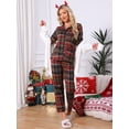 thumbnail image 3 of DARING DIVA Women's Plaid Christmas Pajama Sets with Pockets and Pants XS Long Slevee Red, 3 of 7