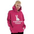 thumbnail image 4 of Ferocious Vegan Herbivore Bunny Unisex Plus Fleece Graphic Hoodie Brisco Brands 5X, 4 of 5