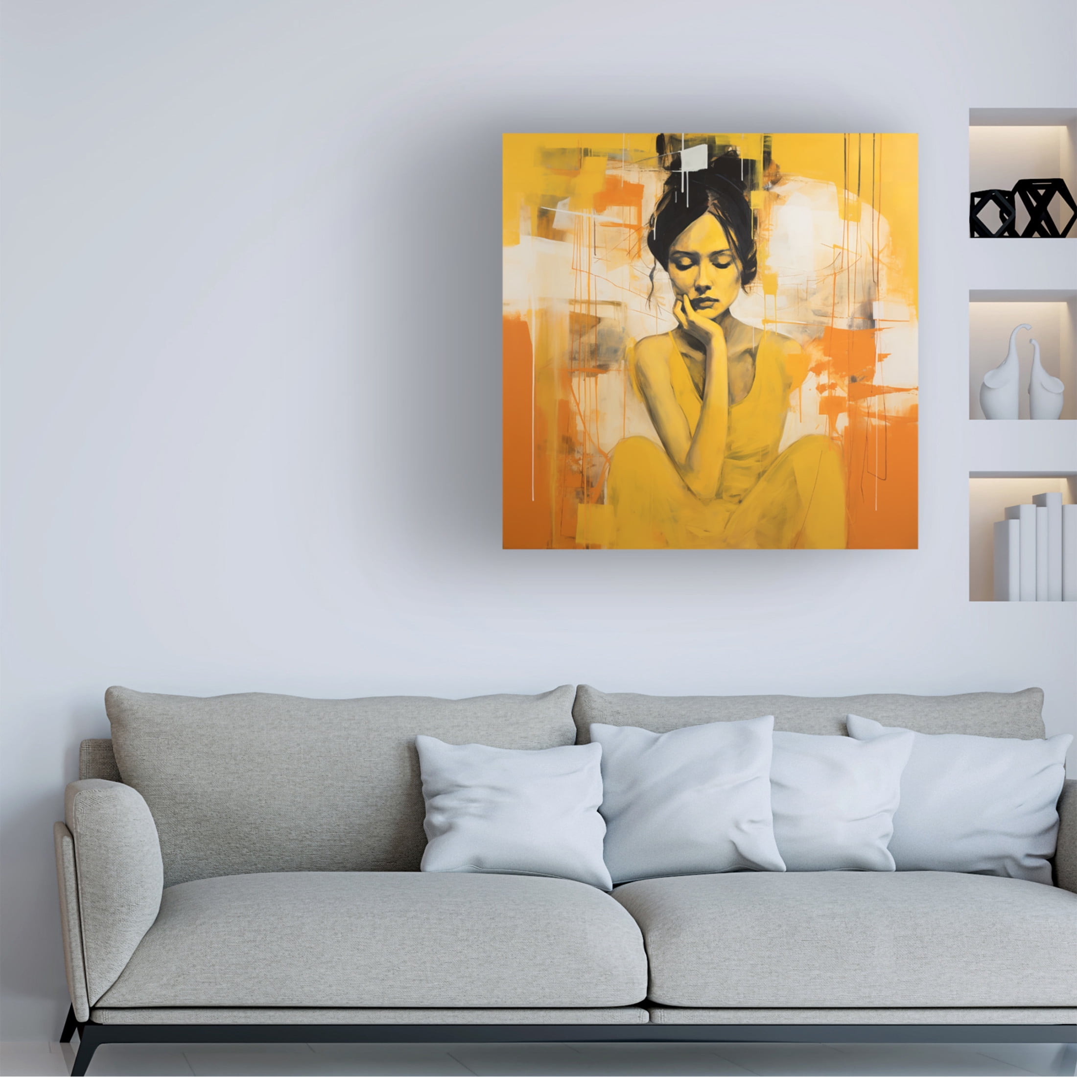 Canvas Wall Art - Ray Heere 'Colorful Model 1' Wall Art for Living Room, Bedroom, or Office Décor by Trademark Fine Art - 24 x 24 Inches